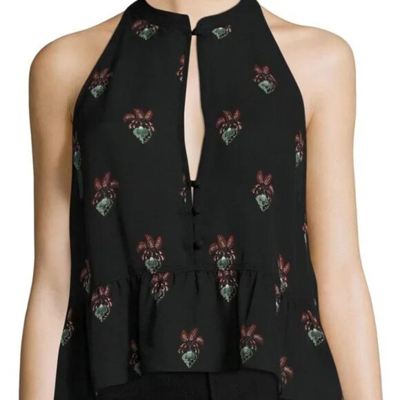 A.L.C. Binx Silk Peplum Top ASO Hope Mikaelson - Picture 2 of 9